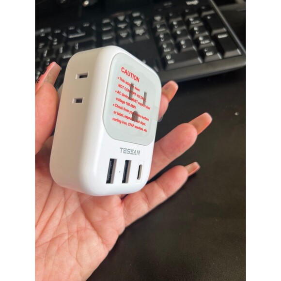 Brand new TESSAN TS-161-UK-C Type G Travel Adapter (2 Pack). Hard to find in US - Picture 5 of 9